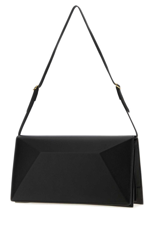 Black leather medium File shoulder bag JIL SANDER (J08ZH0099P9077)