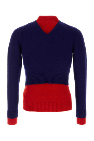 Двоколірний светр із вовняної суміші JIL SANDER (J21GP0203J14836)