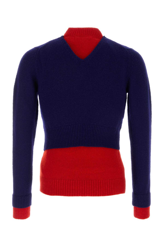 Двухцветный свитер из шерстяной смеси JIL SANDER (J21GP0203J14836)