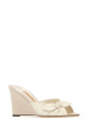 Two-tone nappa leather and fabric Livi 85 wedges JIMMY CHOO (LIVIWEDGE85DYF)
