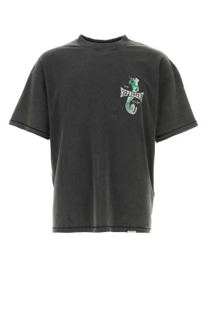 Хлопковая футболка цвета «антрацит» REPRESENT (MLM100598)