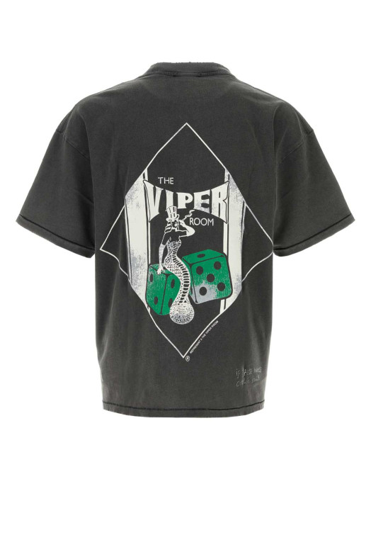 Хлопковая футболка цвета «антрацит» REPRESENT (MLM100598)