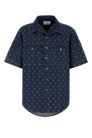 Printed denim shirt MARINE SERRE (MSI062ARDEN0002)