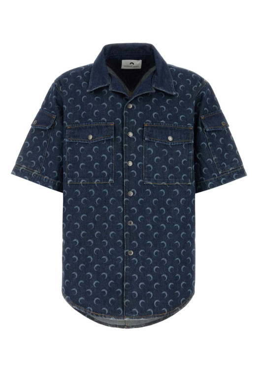 Printed denim shirt MARINE SERRE (MSI062ARDEN0002)
