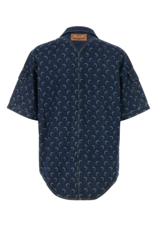 Printed denim shirt MARINE SERRE (MSI062ARDEN0002)