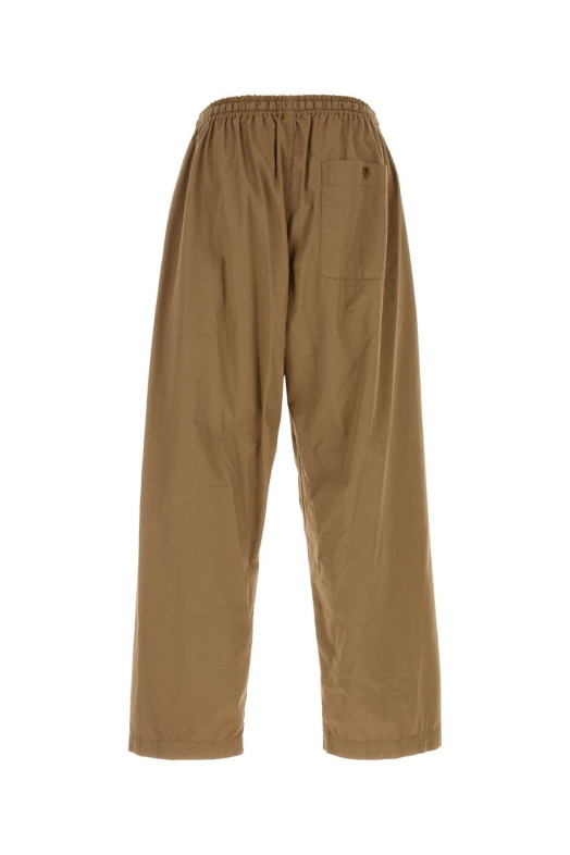 Штаны с широкими брючинами из хлопка цвета «бисквит» LEMAIRE (PA1310LF1594)