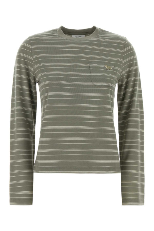 Embroidered lyocell t-shirt MAISON KITSUNE (QW00106KJ7034)