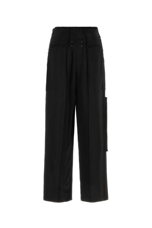 Black satin wide-leg pant MAISON MARGIELA (S67KA0089M35852)