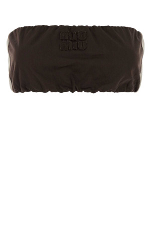 Brown twill top MIU MIU (TP9163SOOO19CT)