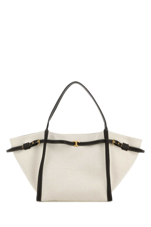 Белая холщовая сумка среднего размера TOD'S (XBWTIMAT300U6J) TOD'S