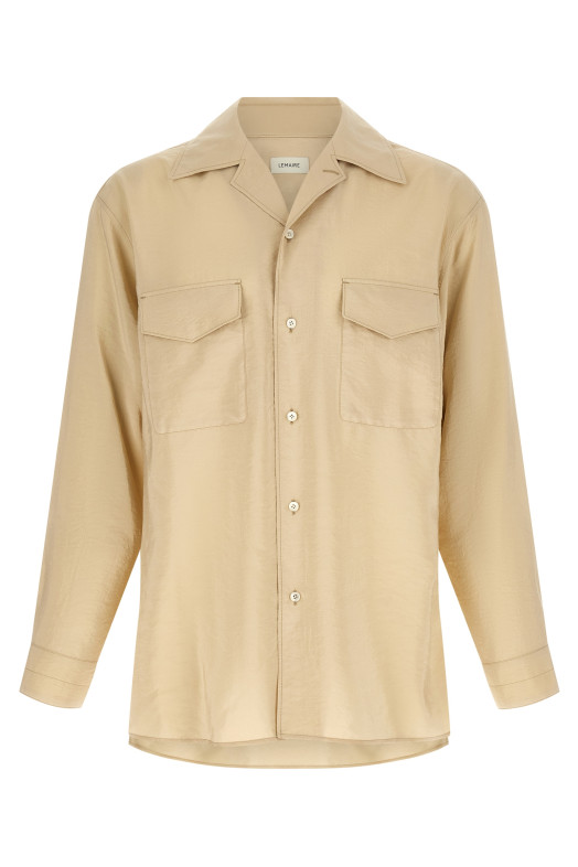 Рубашка с отложным воротником, бежевая LEMAIRE SH1233LF1308BG235