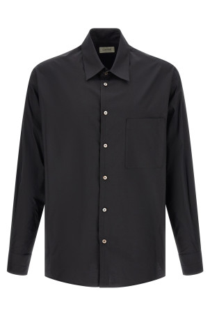Сорочка з бавовни та шовку, чорна LEMAIRE SH1236LF1500BK998