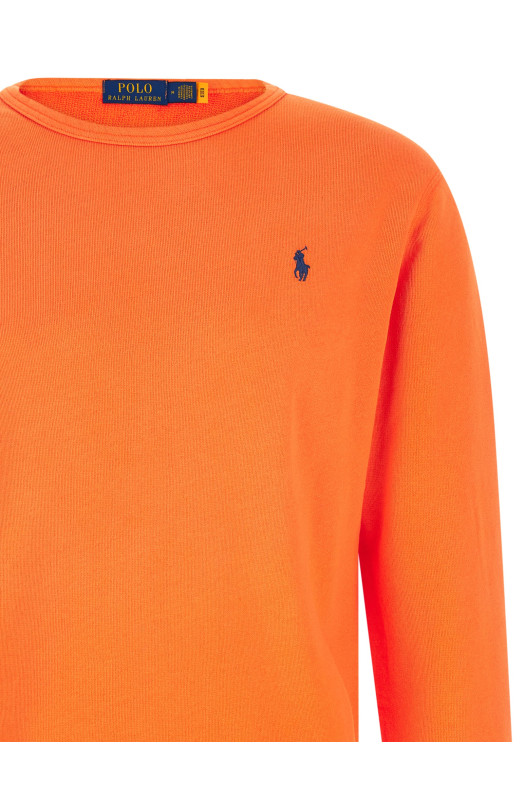 Хлопковая толстовка Loopback оранжевого цвета POLO RALPH LAUREN 710A12485006