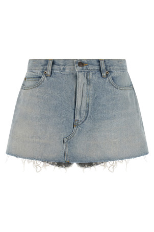 Японська спідниця-шорти з твілу, СИНЯ BALENCIAGA 872186TDW144200