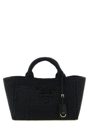 В'язана гачком сумка для покупок, чорна PRADA 1BG635VOUO2M2TF0002