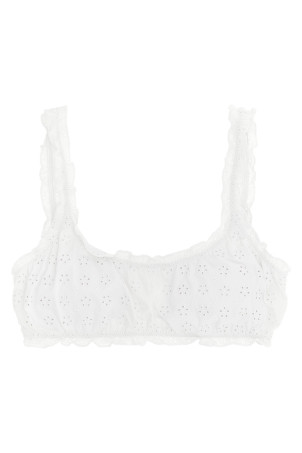 Вишитий бікіні-топ білого кольору POLO RALPH LAUREN 21692448WHITE