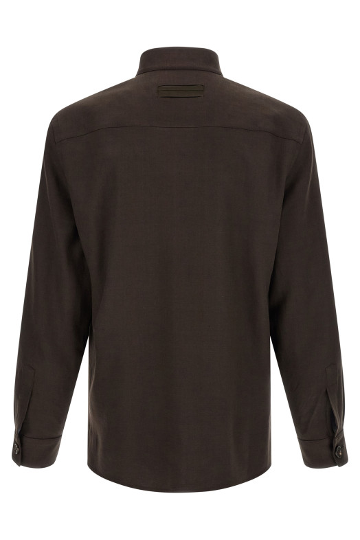 Рубашка-оверсайз «Oasi lino», коричневая UHV71A3SOT54202
