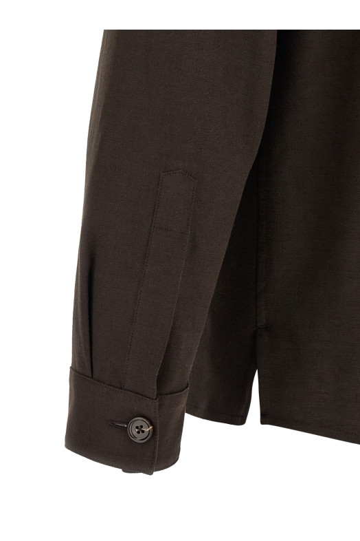 Рубашка-оверсайз «Oasi lino», коричневая UHV71A3SOT54202