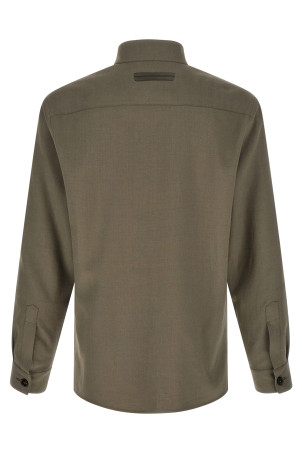 'Oasi lino' overshirt Gray