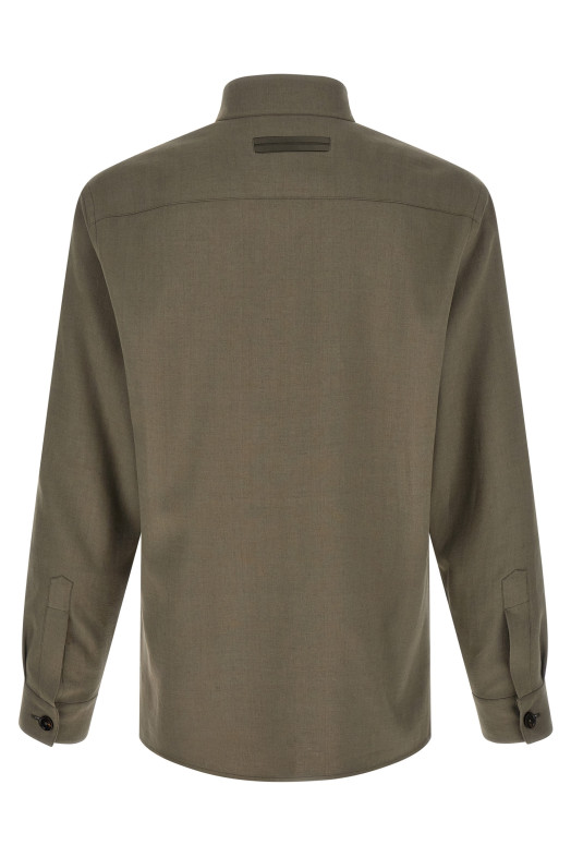 'Oasi lino' overshirt Gray