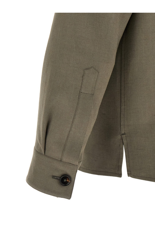 'Oasi lino' overshirt Gray