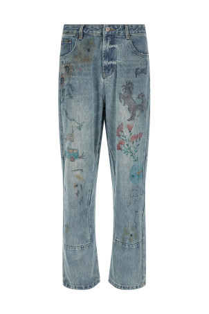 Джинсы «Hand Art» синего цвета FOSS26DP060126371