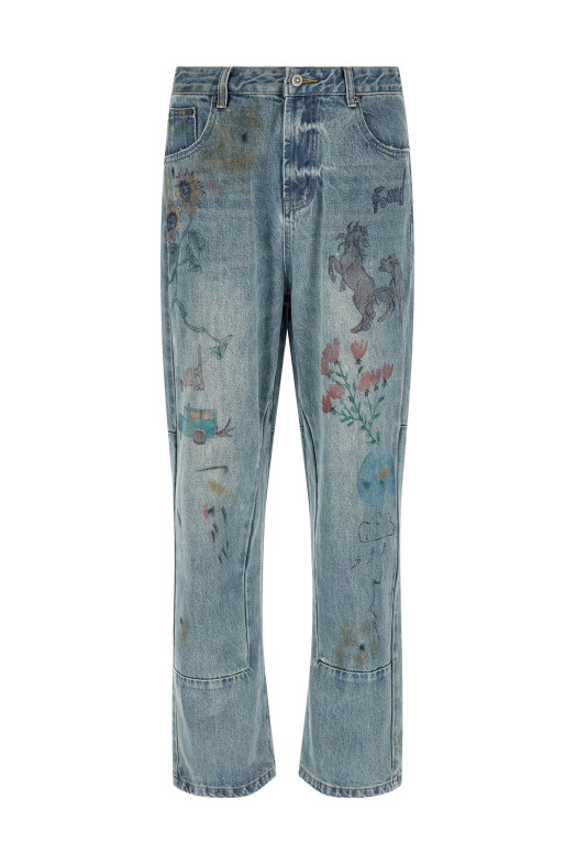 Джинсы «Hand Art» синего цвета FOSS26DP060126371