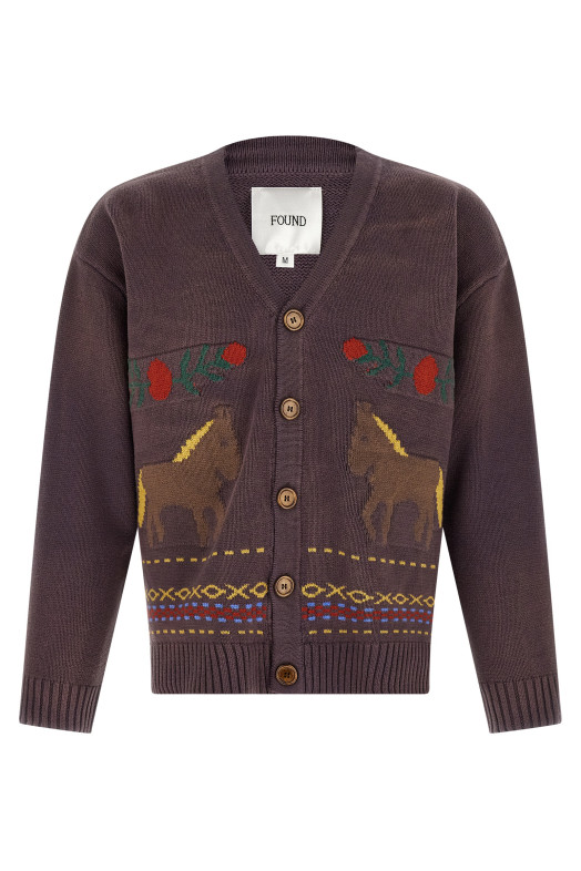 Кардиган «Horse» коричневого цвета FOSS26CA043106342