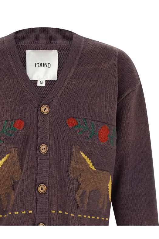 Кардиган «Horse» коричневого цвета FOSS26CA043106342