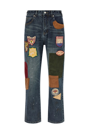 Джинсы «Пэчворк», синие FOSS26DP050126327
