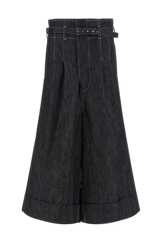 High waist jeans Black