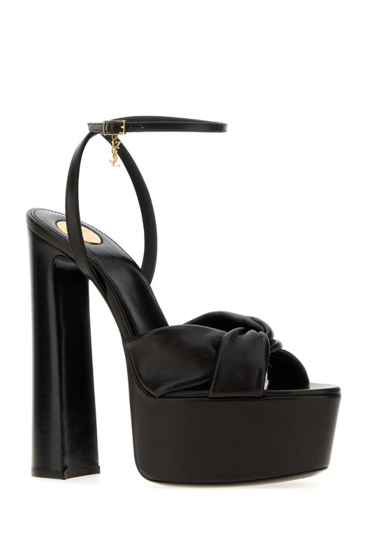 Сандалии Franciane из черной кожи наппа от SAINT LAURENT (860819AADF0)