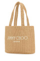 Бежевая мини-сумка для покупок из рафии JIMMY CHOO (BEACHTOTEEWMJYN)
