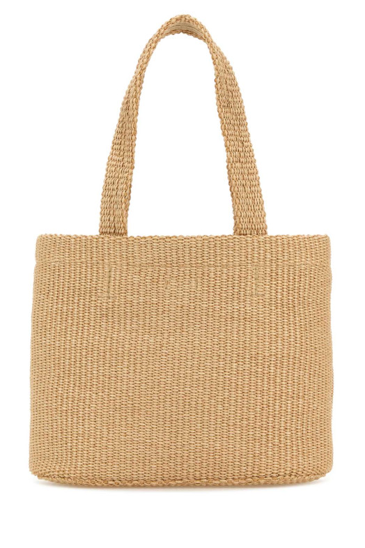 Бежевая мини-сумка для покупок из рафии JIMMY CHOO (BEACHTOTEEWMJYN)