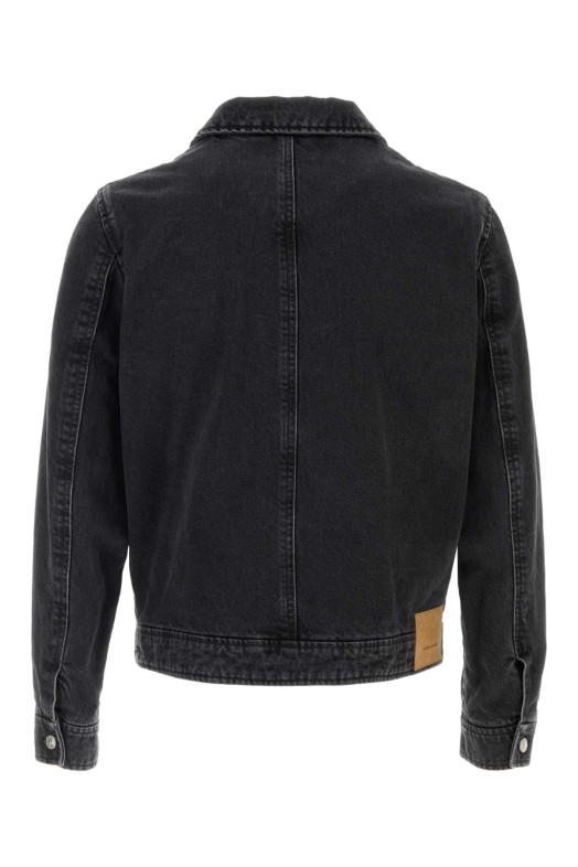 Черная джинсовая куртка Black AMI (HJK904DE0124) AMI PARIS