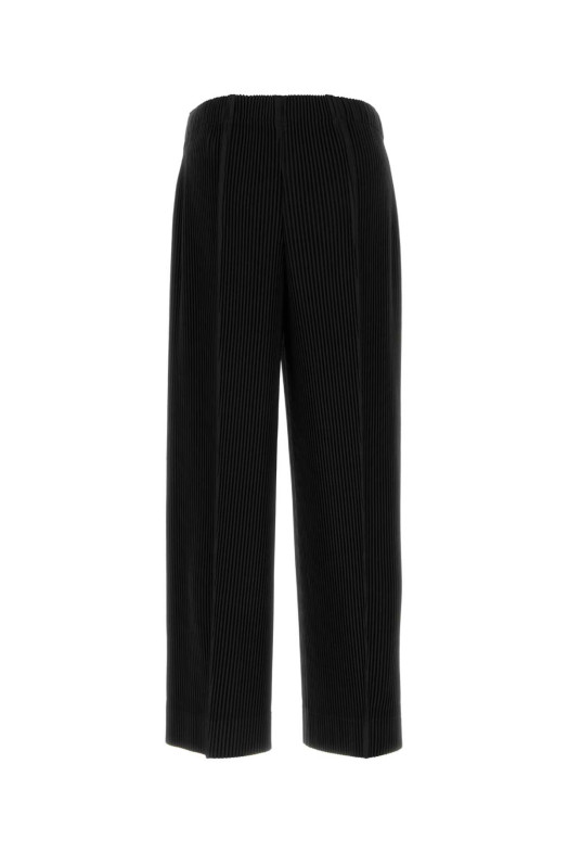 Black polyester pant HOMME PLISSE' ISSEY MIYAKE (HP66JF014)