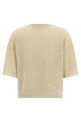 Лляна футболка бежевого кольору BRUNELLO CUCINELLI M8Q257100C6894