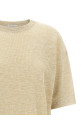 Лляна футболка бежевого кольору BRUNELLO CUCINELLI M8Q257100C6894
