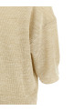 Лляна футболка бежевого кольору BRUNELLO CUCINELLI M8Q257100C6894