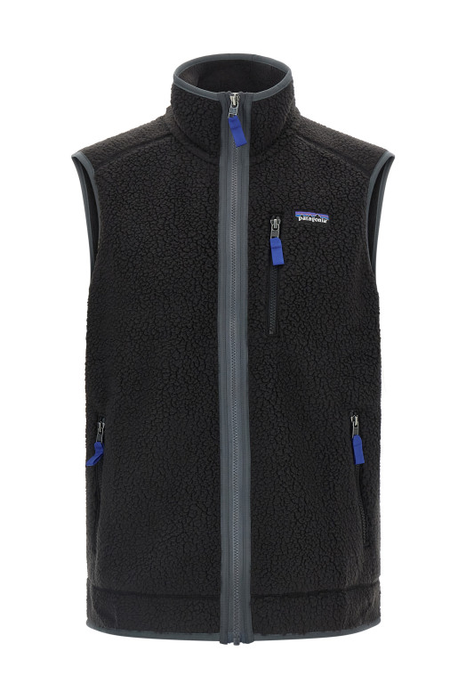 'Men's Retro Pile' vest Black