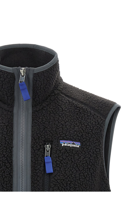 'Men's Retro Pile' vest Black