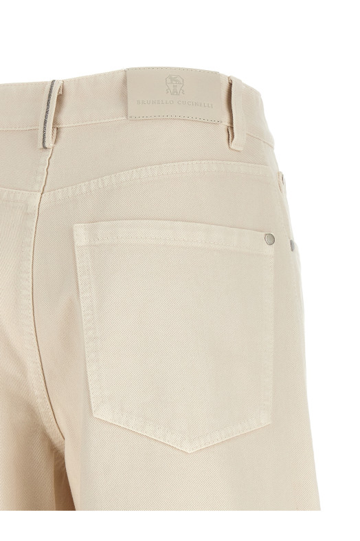 'Relaxed' jeans Beige