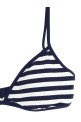 Striped bikini top Blue