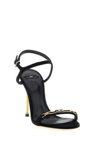 Sculpture heel sandals Black