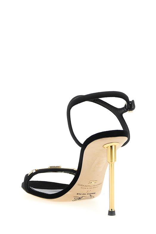 Sculpture heel sandals Black