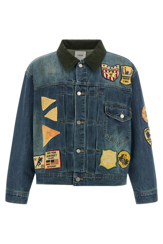 Куртка «Пэчворк», синяя FOSS26JA040126324