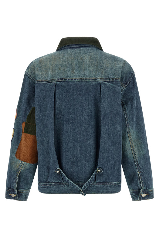 Куртка «Пэчворк», синяя FOSS26JA040126324