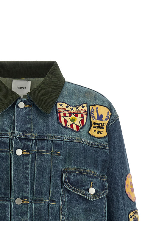 Куртка «Пэчворк», синяя FOSS26JA040126324