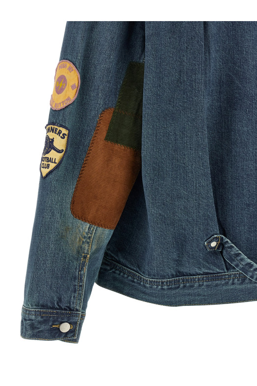 Куртка «Пэчворк», синяя FOSS26JA040126324