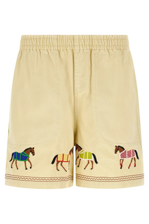 'Horse' bermuda shorts Beige